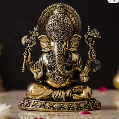 Mini Brass Ganesh Idol